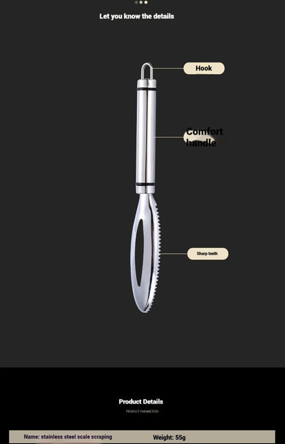 Stainless Fish Scales Scraping Graters Fast Remove Cleaning Peeler Scraper Bone Tweezers Tool Gadge Kitchen Accessorie Gadgets