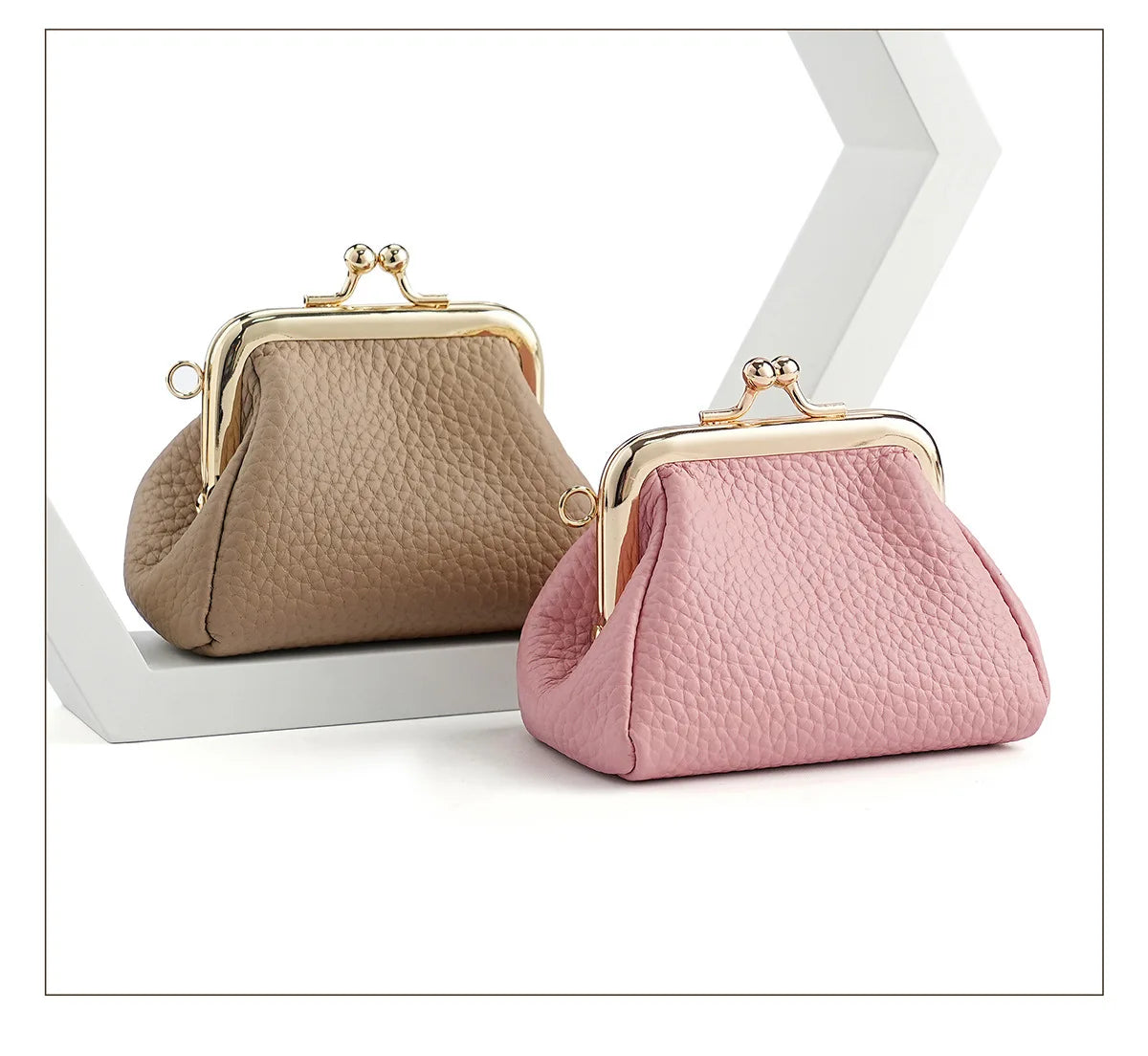 Women Wallets RFID Blocking Bank Card Purse Cowhide Leather Card Holder Mini Credit Coin Case Compact EDC Wallet