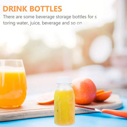6pcs Small Plastic Bottle 100ml Milk Bottles Small Juice Bottles Leakproof Milk Bottles Portable Beverage Bottles Plastic Water