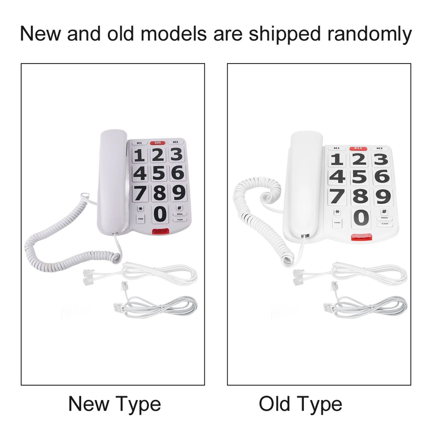 Big Button Phone Wired Big Button Landline Phone with Easy to Read Big Buttons and Super Loud Ringtones