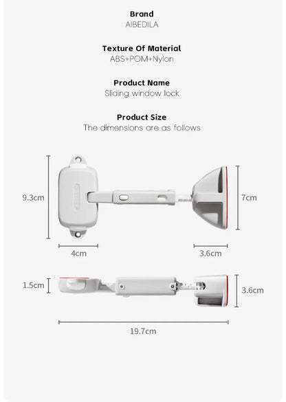 AIBEDILA Window safety door lock buckle childen protection high-rise anti fall windproof fixed limiter for window opening