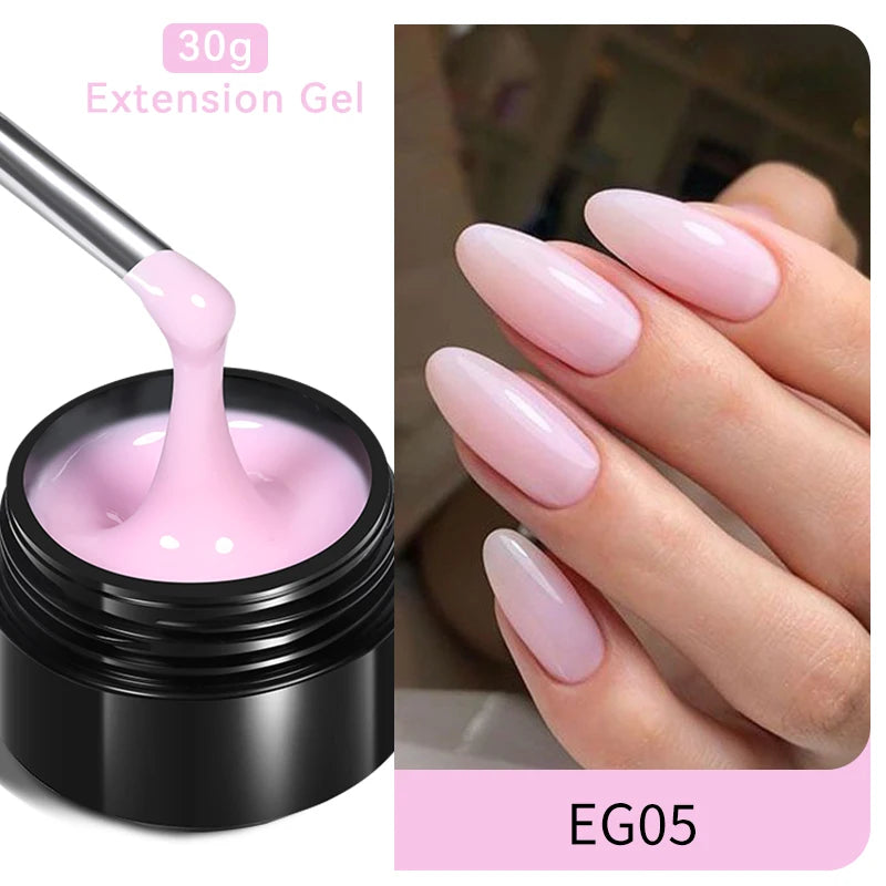 BORN PRETTY 60/30ml Hard Jelly Extension Nail Gel Polish French Nails Nude Pink White Clear Nail Supplies Gel for extension