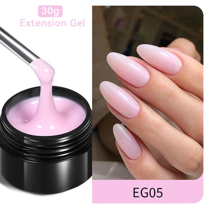 BORN PRETTY 60/30ml Hard Jelly Extension Nail Gel Polish French Nails Nude Pink White Clear Nail Supplies Gel for extension