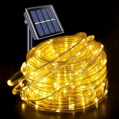 Solar Light String Tube Light Outdoor Atmosphere Light Small Color Light String Light Waterproof LED Courtyard