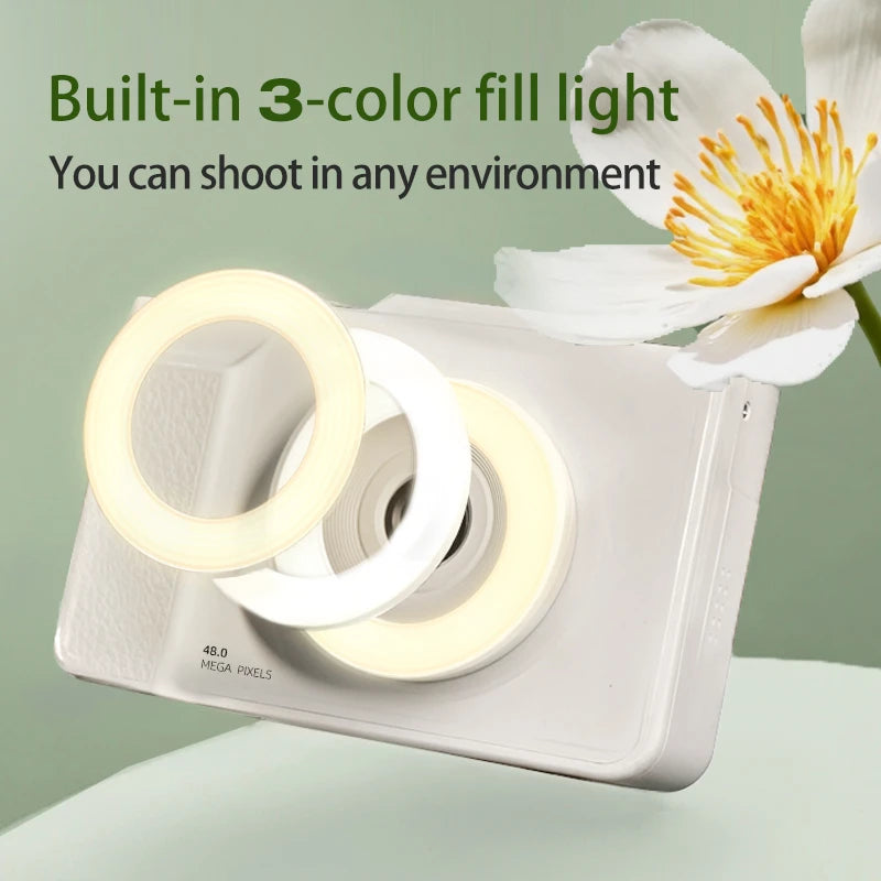 4K Digital Camera 6400w HD Flip Screen Camera Digital Camera Card Camera Shooting Camera Student Entry-level CCD Camera