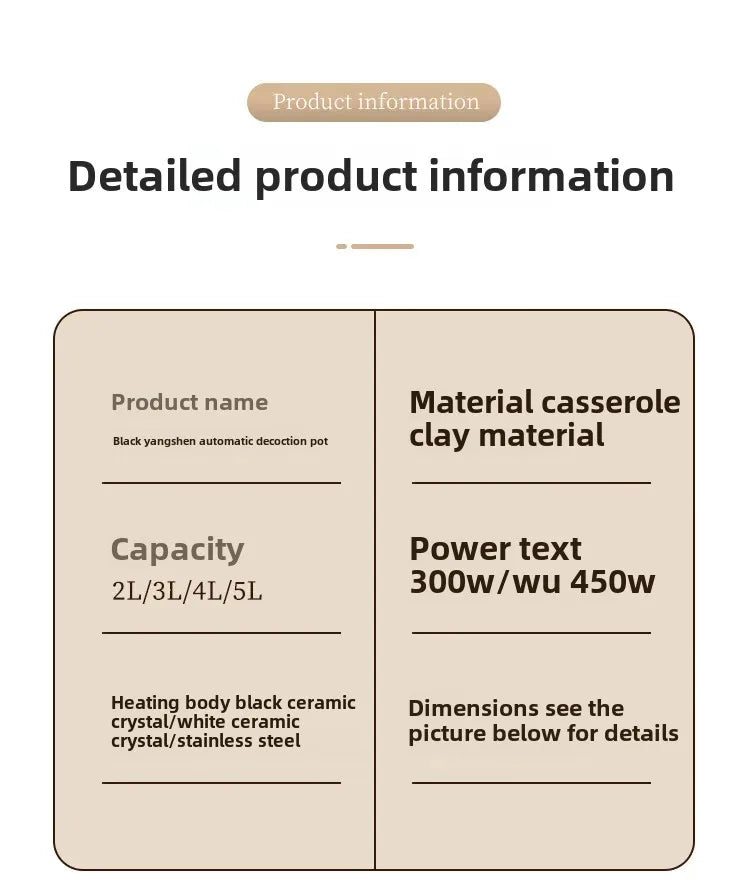 Shanyoujia Ceramic One-Piece Electrochemical Health Pot Automatic Boiling Medicine Pot Insulated Electric Heating Pharmacy Pot