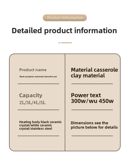 Shanyoujia Ceramic One-Piece Electrochemical Health Pot Automatic Boiling Medicine Pot Insulated Electric Heating Pharmacy Pot