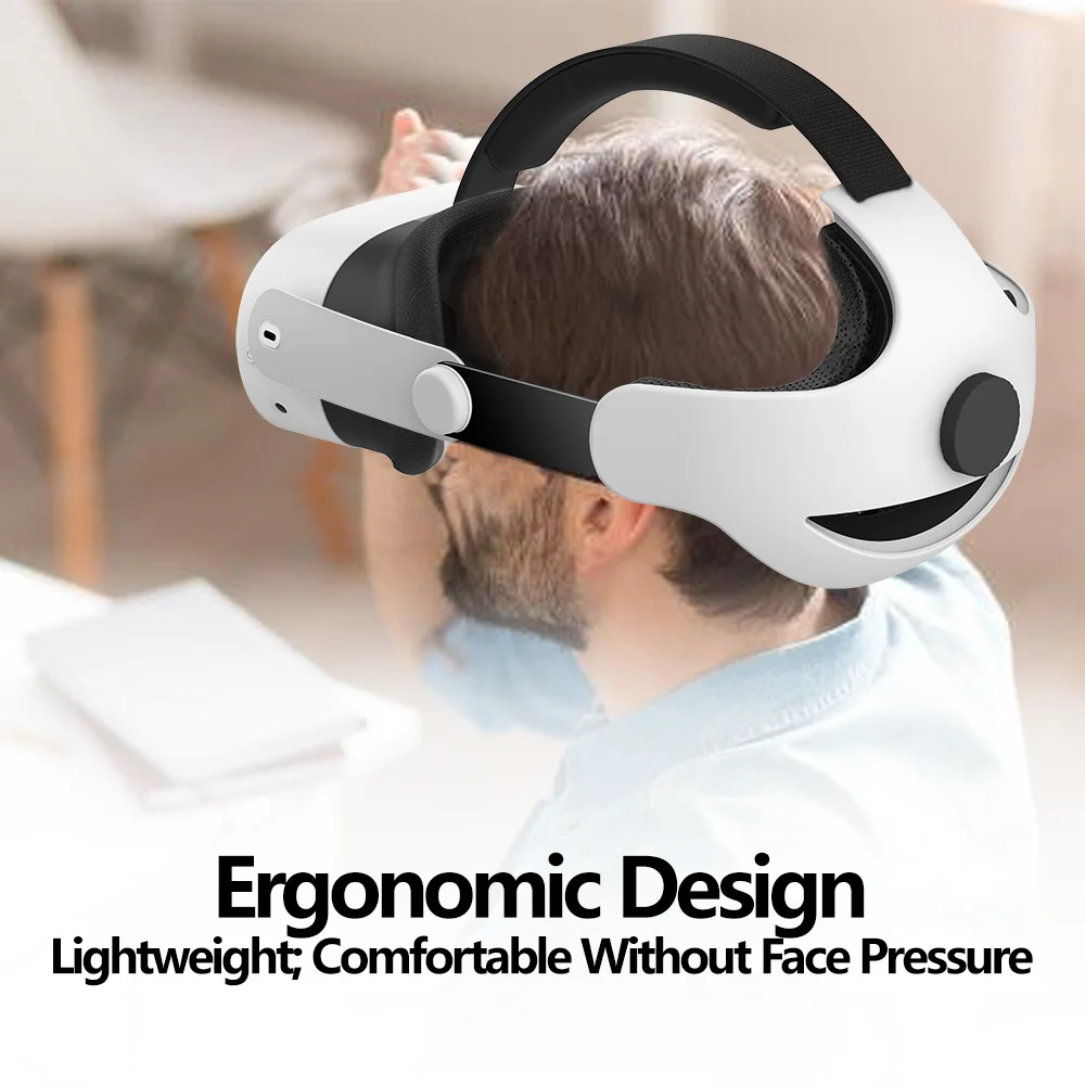 Reversible Elite Headset For Meta Quest 3s Ultra Lightweight Decompression Headset Adjustable Headband VR Headset