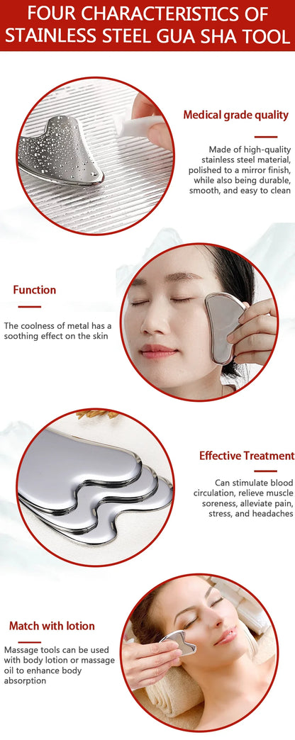 Metal Face Massage Stick Anti Wrinkle Eye Cream Applicator Mask Mixing Spatulas Scoop Eyes Massage Beauty Bar Facial Care Tool