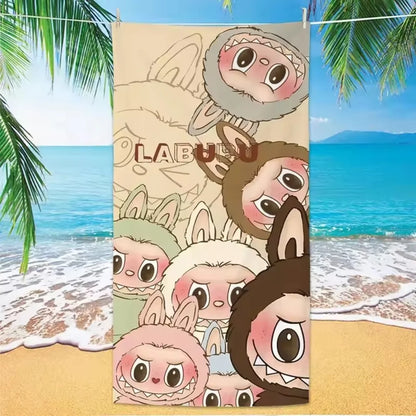 LA--B--UBU printed beach towel, fast shipping, surf pool towel, holiday birthday gift, machine washable and fade-resistant