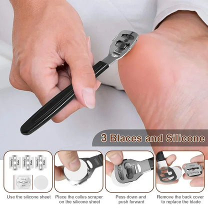 Foot Care Tool Pedicure Manicure Kit Set Stainless Steel Peeling Exfoliating Callus Dead Skin Remover Foot Scrubbing Brush