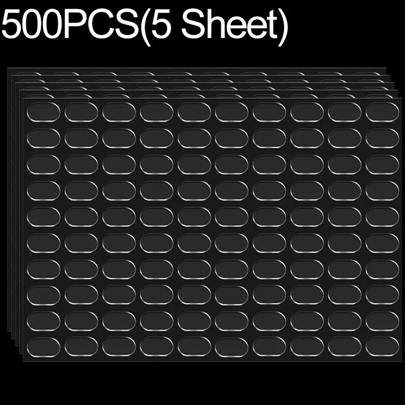 100-2000PCS Clear Gel Glue Pads Double-sided Adhesive Dots Removable Sticky Patch No Trace Wall Hanging Crafts Poster Doll Glue