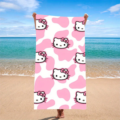 Character Collection Beach Towel, Full of FunMicrofiber terry bath towels for yoga, travel, swimming, fitness and camping