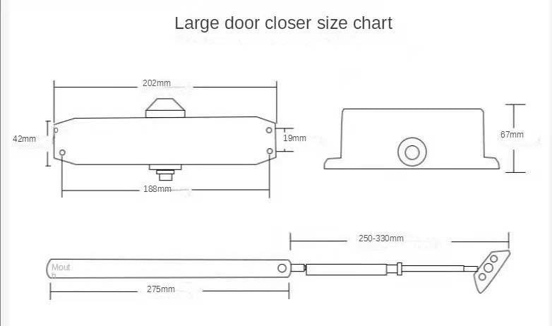 Door closer home push-pull unit door door close artifact fireproof anti-theft door hydraulic automatic buffer silent door closer