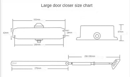 Door closer home push-pull unit door door close artifact fireproof anti-theft door hydraulic automatic buffer silent door closer