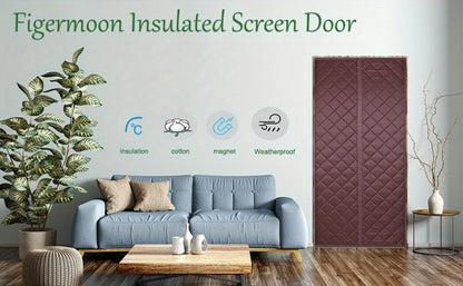 Winter Door Curtain Windproof Warm Partition Curtain Magnetic Door Curtain Punch-free Door Curtain Bedroom Block PU Curtain
