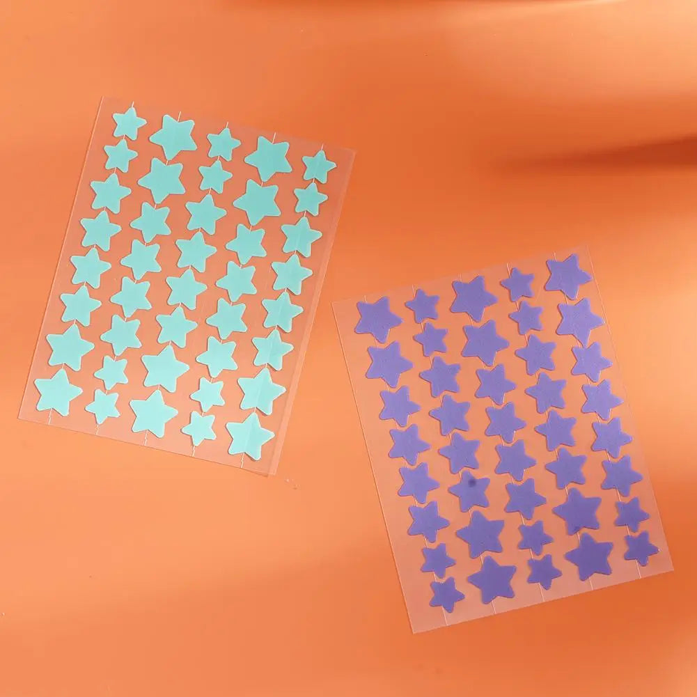 40pcs Colorful PE Pimple Patches Cute Star Shaped Pimple Cover Sticker Invisible Pimple Cover Removal Pimple Patch