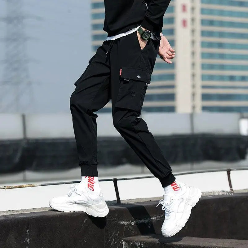 2025 New Classic Design Multi Pockets Cargo Pants, Men's Casual Loose Fit Drawstring Cargo Pants Joggers For Spring Summer Outdo