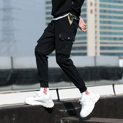2025 New Classic Design Multi Pockets Cargo Pants, Men's Casual Loose Fit Drawstring Cargo Pants Joggers For Spring Summer Outdo