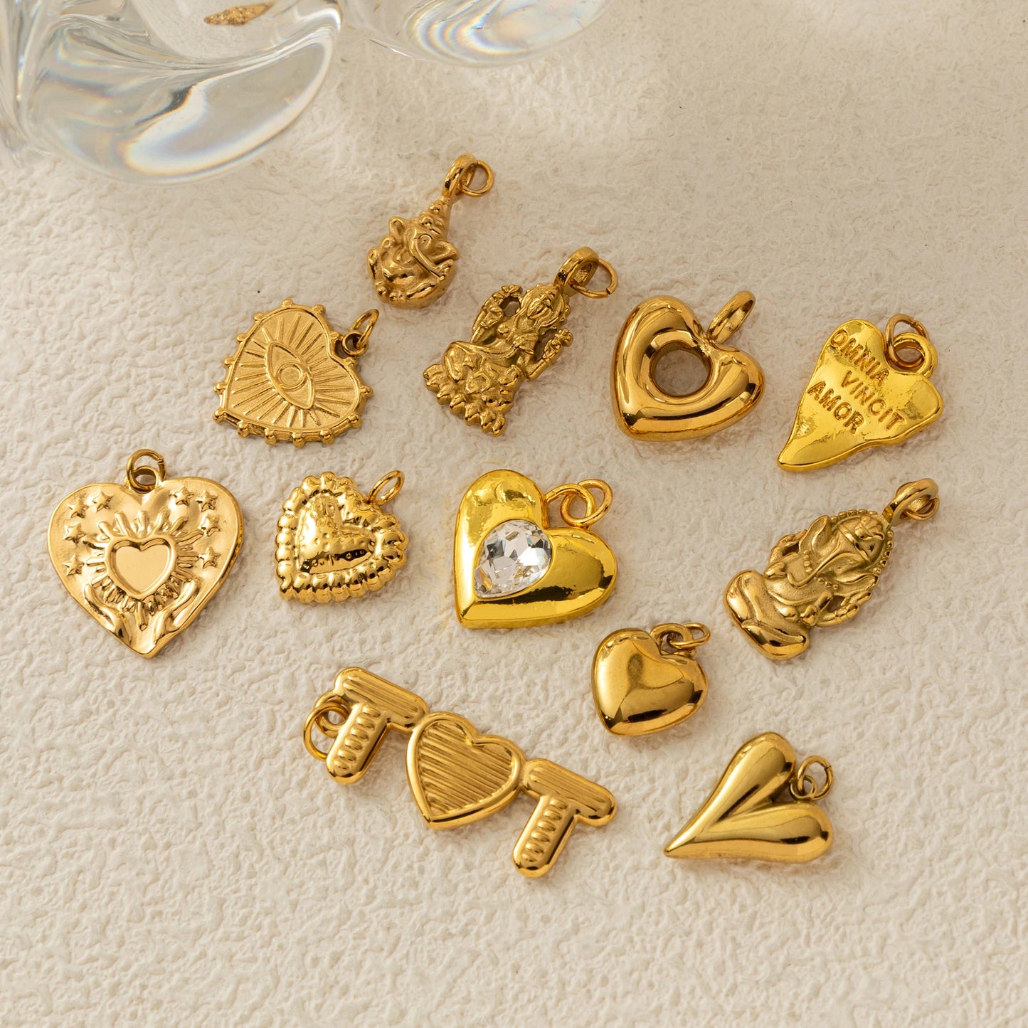 1 Love Blessing Series Pendant Accessory from Europe and America, DIY Accessory Gold Plated and Color Preserved