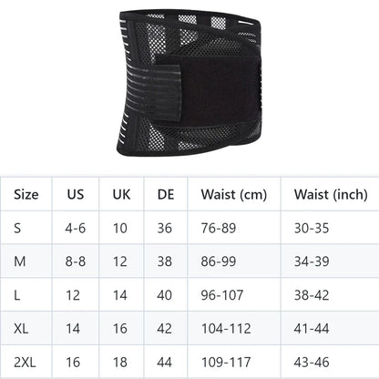 Back Brace Breathable Lumbar Support Belt Adjustable Straps Back Belt Lower Back Waist Brace for Lower Back Relief Sciatica