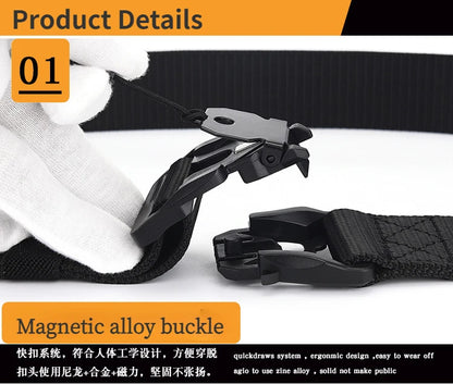 Tactical Belt Magnetic Buckle Belt Casual Nylon Tooling Training Belt Men's Trousers Belt Designer Men and Women Belt