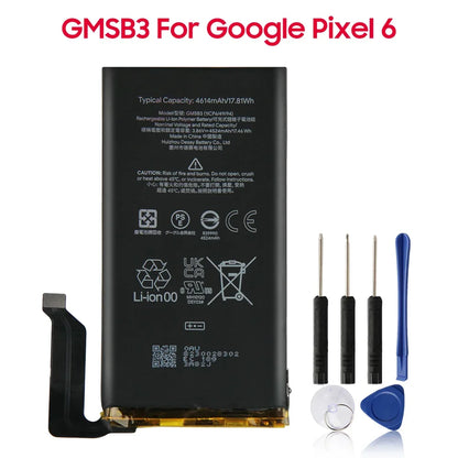 Replacement Battery GMSB3 For Google Pixel 6 4614mAh G63QN For Google Pixel 6 Pro 5003mAh GLU7G For Google Pixel 6A