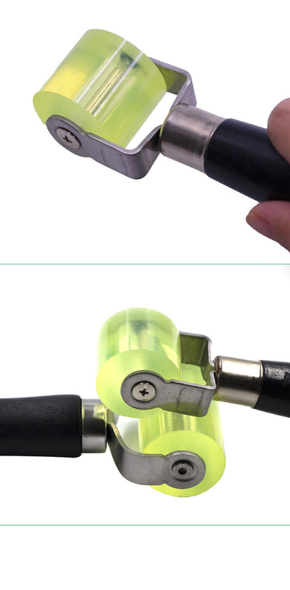 Car Soundproof Roller Thick Rubber Tire Compaction Tools Moto Auto Repair Press Wheel Car Maintenance Anti-Vibration Roller