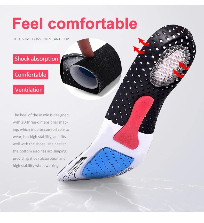 MEN'S AND WOMEN'S Sports Insole Silicone Sports Insole Arch Support Sports Insole Running Gel Insole Insert Buffer