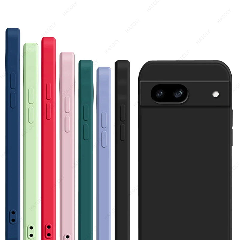 For Google Pixel 8a Case For Google Pixel 8a Case Funda Liquid Soft Silicon Para Bumper Phone Back Cover For Google Pixel 8a