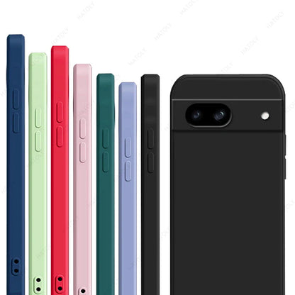 For Google Pixel 8a Case For Google Pixel 8a Case Funda Liquid Soft Silicon Para Bumper Phone Back Cover For Google Pixel 8a