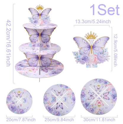 Butterfly Party Snack Tray Butterfly Birthday Party Decoration Kids Girls Birthday Party Supplies Baby Shower Party Decoration