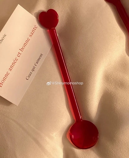 Calla Lily Animals Cartoon Bear Glass Spoon Dessert Spoon Coffee Glass Stir Spoon  Long Handle Spoon Yogurt Spoon