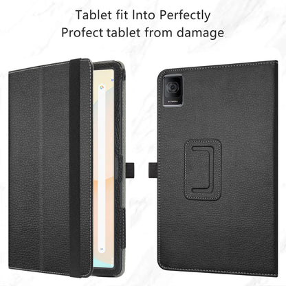 Tablet Case For 10.4" TCL TAB 10 Gen 2 / TECLAST T40Air  Folding Stand PU Leather Cover with Elastic Closure