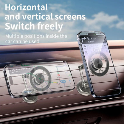 Magnetic Car Phone Holder 360Degree Rotating Metal Bracket Foldable with Ventilated Magnet GPS Stand Cars Accessories for Phones