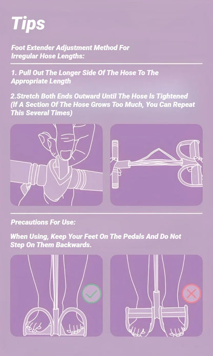 Four-Tube Pedal Tensioner Multi-Functional Household Fitness Equipment Yoga Abdominal Strengthening Elastic Band Tension Rope