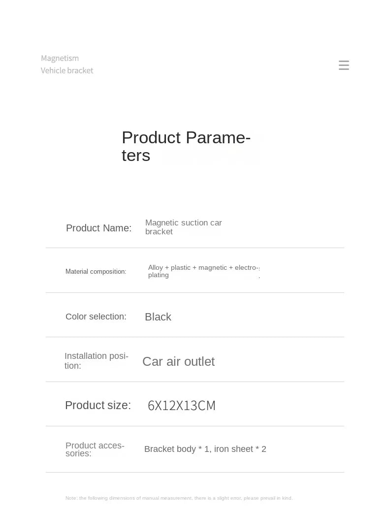 Magnetic Car Phone Holder Stand Magnet Cell Mobile Support Mount GPS Bracket Phone Holder for Car Use