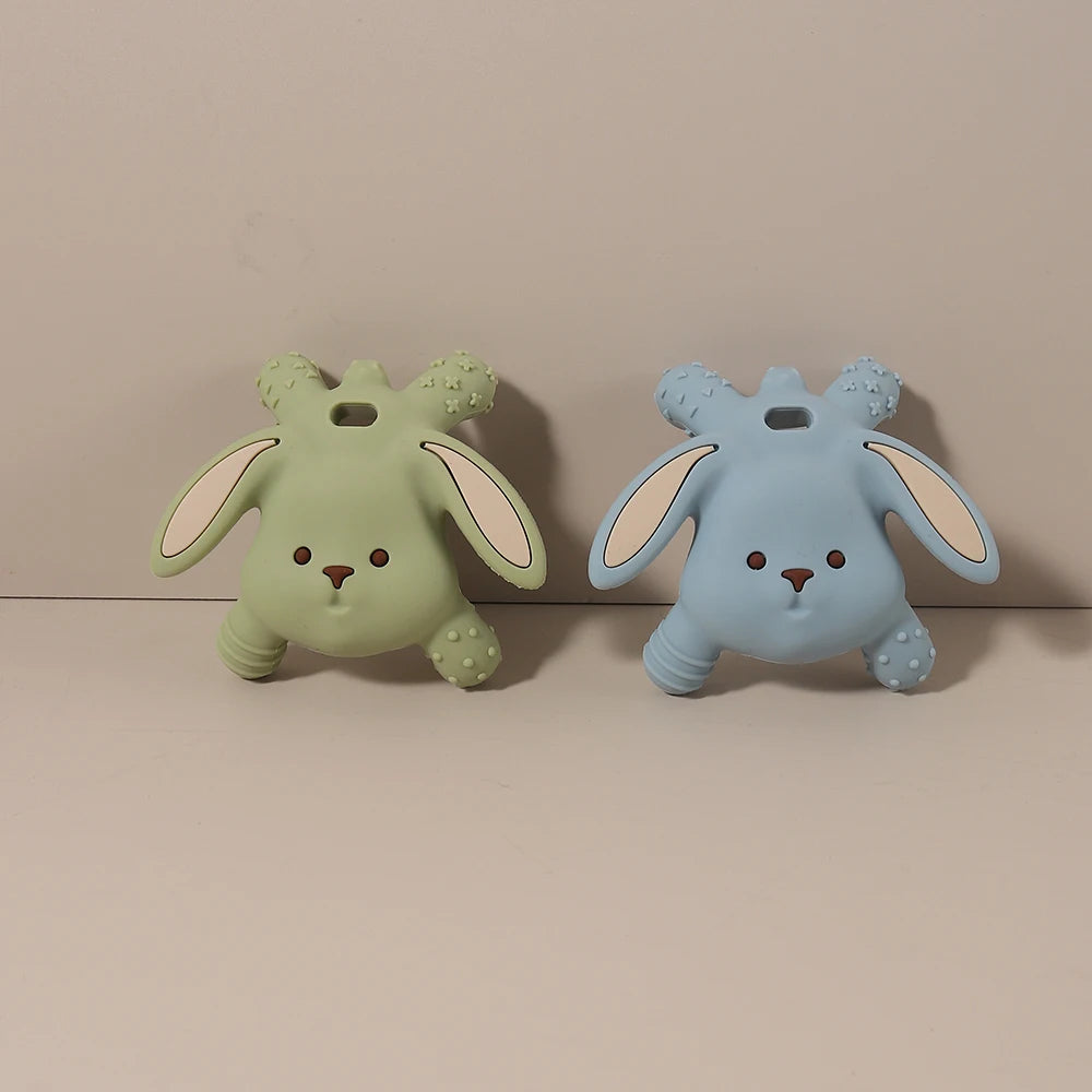 Baby silicone easter bunny teether Food Grade Safe Teether cute cartoon nursing teething Toy Teething gift  oral care