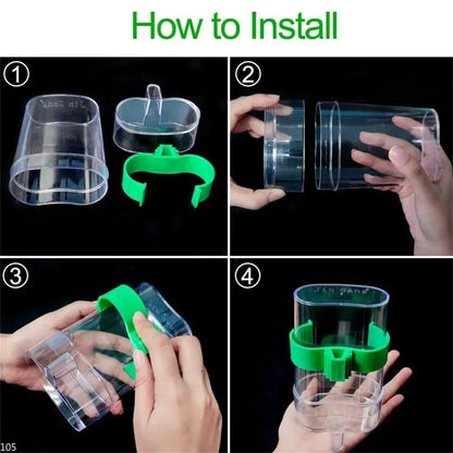 Bird Water Drinker Feeder Container Automatic Pet Feeder Birdcage Hanging Bowl Water Bottle Parrot Drinking Water Food Dispenser