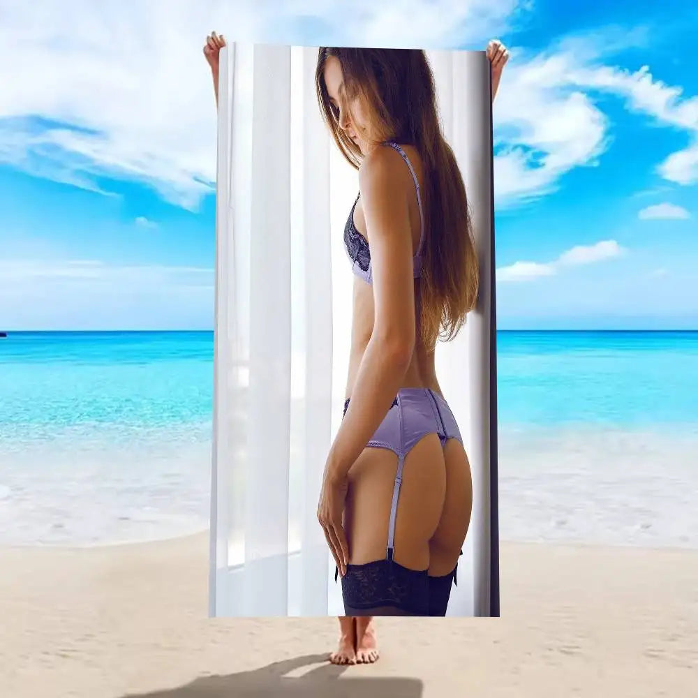 Womens-Sexy-Girl Towel Beach Towel for Your Summer Getaways! Suitable for towels, bath towels, beach towels