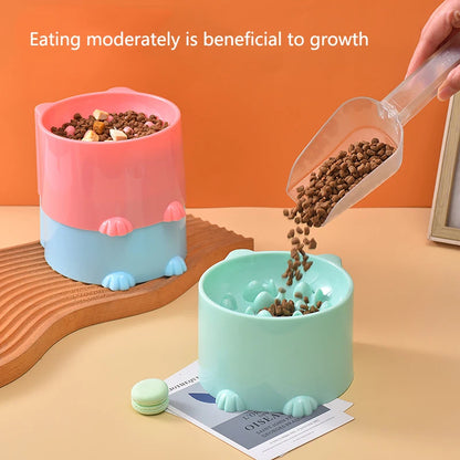Dog slow food bowl small cat and dog anti-choking bowl neck protection design cat and dog feeding device pet supplies