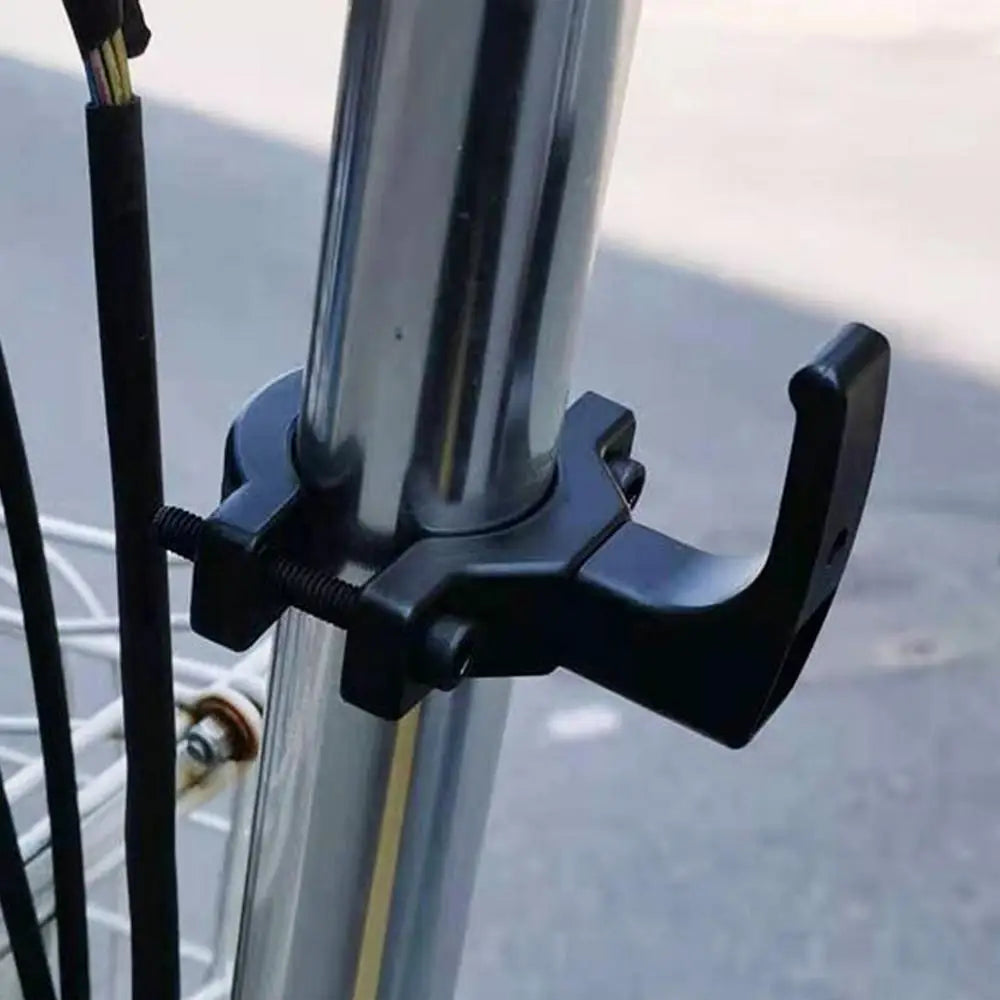 Bicycle Front Hanging Hook Free Punch Sturdy Tube Storage Hook Holder Rack Hanger for Electric Scooter Bike Motorcycle