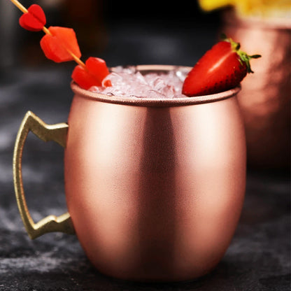 500ml Moscow Mule Copper Mugs Vodka Beer Wine Cup Cocktail Mugs Travel Bar Drinkware Tools Creative Metal Mug Bar Drinkware