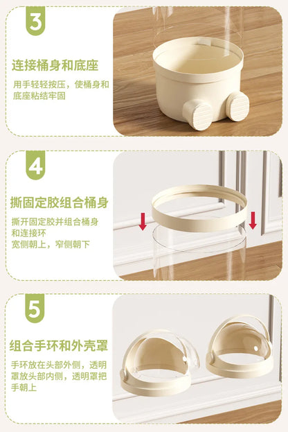 Doll Storage Bucket Transparent Moistureproof Storage Tube for Children's Plush Toys Organizer Home Organization and Storage