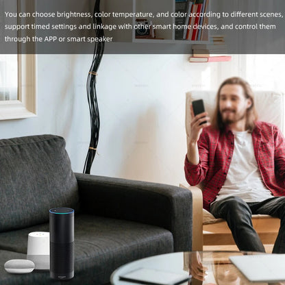 Smart Bulb Smart Life App Control WiFi Bluetooth RGB + CW LED Light 22085-265V Dimmable Crystal Room Decoration