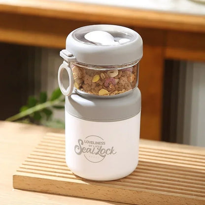 Stainless Steel Soup Cup Breakfast Oat Cups Students Office Workers Portable Milk Fruit Salad Cup Sealed Thermos Container