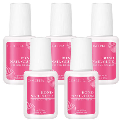 COSCELIA 10G Nail Glue False Nail Tips Glue Clear Color Nails Tools