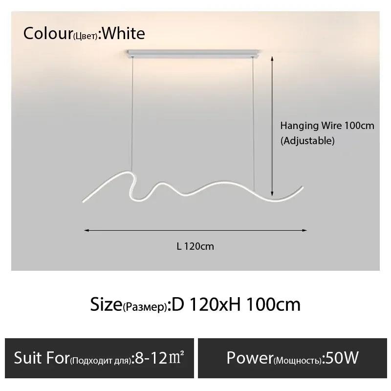 Dining Room Lamp Chandelier Light Luxury Lamps Modern Minimalist Dining Room Dining Table Bar Nordic Minimalist Strip 2025 New