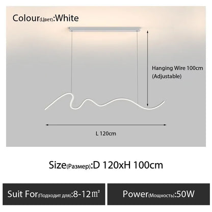 Dining Room Lamp Chandelier Light Luxury Lamps Modern Minimalist Dining Room Dining Table Bar Nordic Minimalist Strip 2025 New