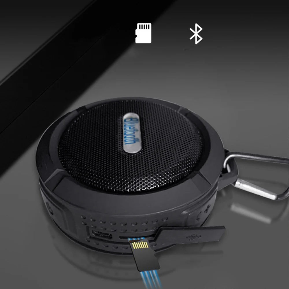 Outdoor Waterproof Bluetooth Speaker, Wireless Portable Mini Shower Travel Speaker with Subwoofer for Sports Pool, Beach, Hiking